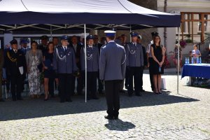 Wręczenie aktu mianowanie na wyższy stopień Komendanta Powiatowego Policji w Świebodzinie przez Komendanta Wojewódzkiego Policji w Gorzowie Wlkp.