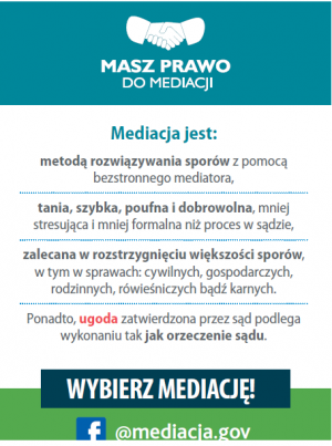 plakat Międzynarodowego Dnia Mediacji