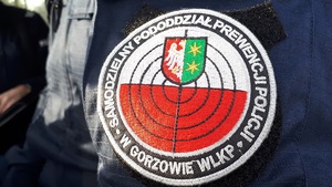 Naszywka samodzielnych pododdziałów prewencji policji w Gorzowie Wielkopolskim.