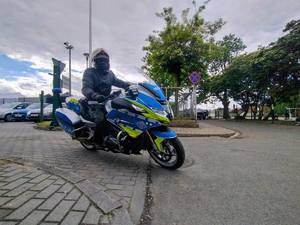 Policjant na motocyklu