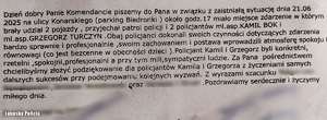 wiadomość z podziękowaniem