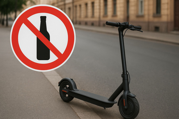 Po alkoholu wjechał hulajnogą na krajówkę – nieodpowiedzialna jazda zakończona przez policjantów